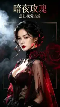 暗夜玫瑰时装人像